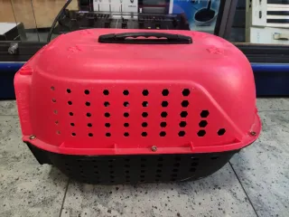 Transportín Perro Gato Rojo y Blanco