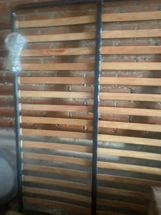 Somier 135cm Metal y Madera