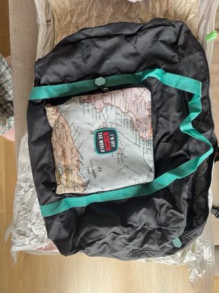 Bolsa de viaje con mapa del mundo de mr wonderfull