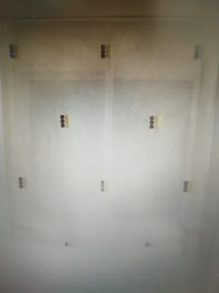 Estor enrollable tela beige con diseño