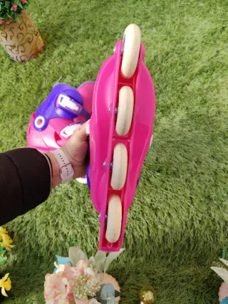 Pattini in linea bambina rosa e viola