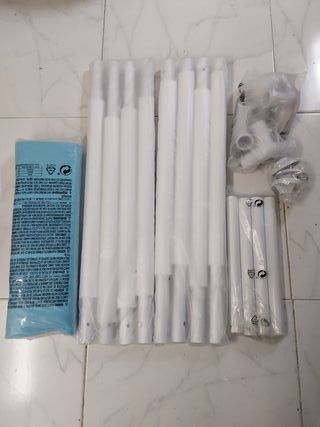 Intex Piscina Desmontable Cuadrada Tubular Infantil, 122x122x30 cm, 342 litros, Diseño Cuadrado, Tapón de desagüe, Jardín y Exte