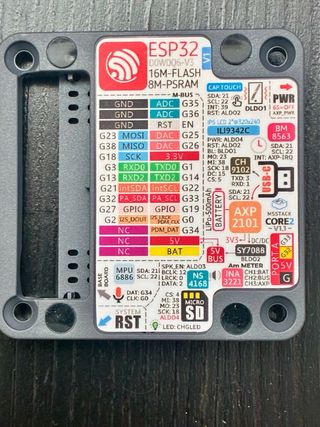 M5Stack core2 + modulo Go2 + base de carga magneti