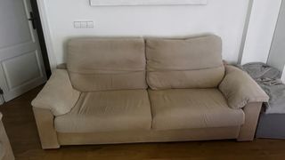 Conjunto sofás 3+2 plazas beige