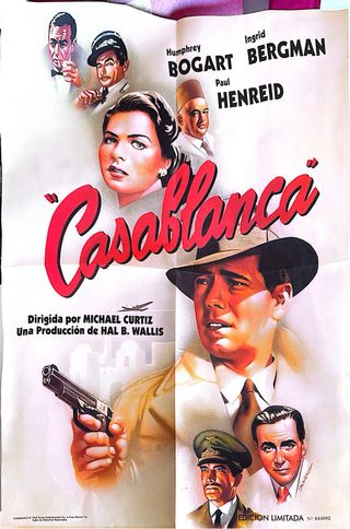 Póster Película Casablanca Humphrey Bogart Ingrid