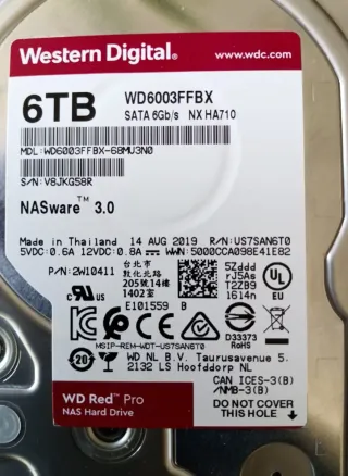 Pack de x2 Discos duros de 6 TB (WD redpro)