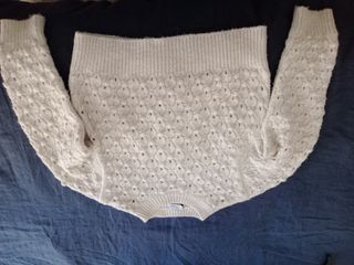 Jersey Zara Blanco Punto Textura