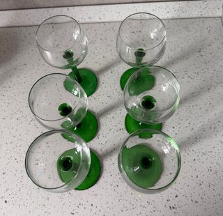 Set 6 Bicchieri Cherry Vintage Verde