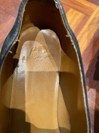 Mocasines Castañer Cuero Negro Mujer