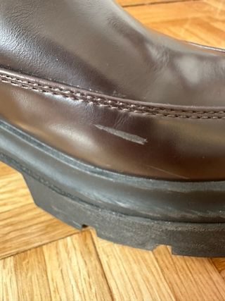 Botas de plataforma marrón vino