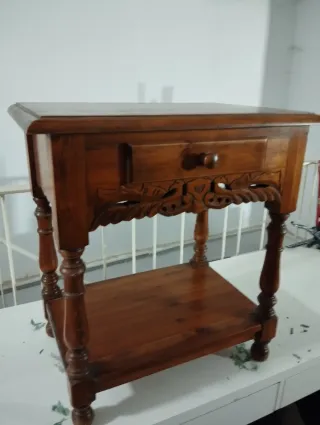 Mesita auxiliar francesa madera maciza