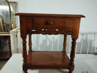 Mesita auxiliar francesa madera maciza