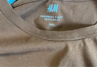 Camiseta H&M Algodón Marrón Talla L
