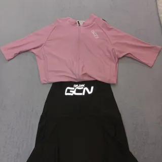 Conjunto Ciclismo Mujer Rosa y Negro