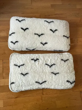 Manta suave pelo beige y negro