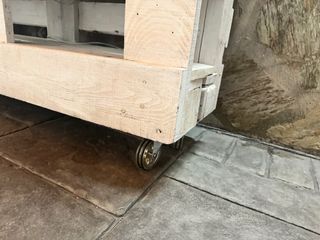 Mueble recibidor de madera estilo palet