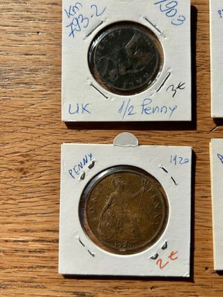 Lotto 9 monete Gran Bretagna