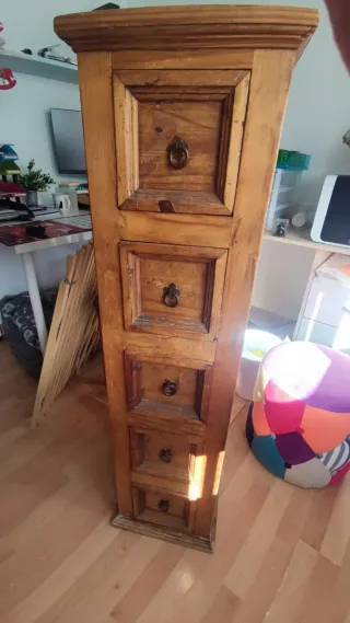 Cajonera columna rústica mexicana madera