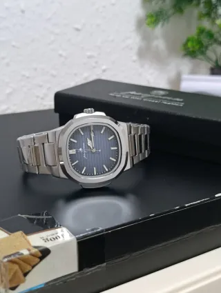 Reloj paazomu Hombre Azul y Plateado