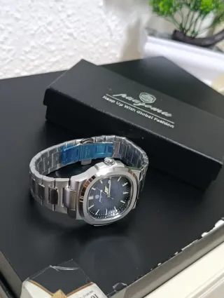 Reloj paazomu Hombre Azul y Plateado