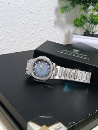 Reloj paazomu Hombre Azul y Plateado