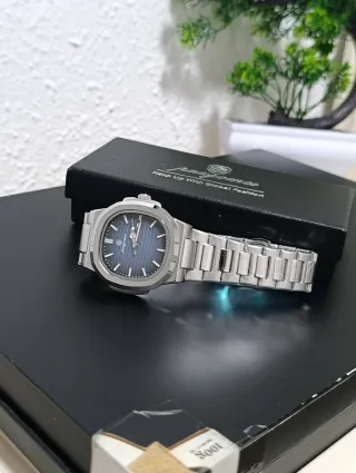 Reloj paazomu Hombre Azul y Plateado