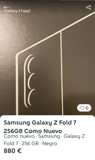 Samsung Galaxy Z Fold 7 256GB Negro