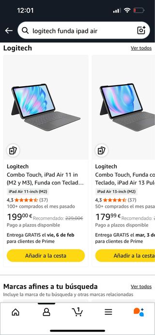 Funda Teclado Logitech Folio Touch iPad Air 4