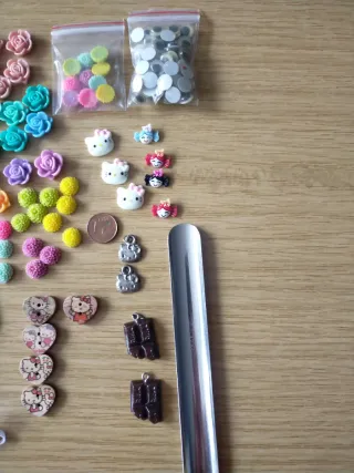 Lote Material Manualidades Flores Lazos Adornos