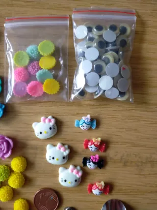 Lote Material Manualidades Flores Lazos Adornos