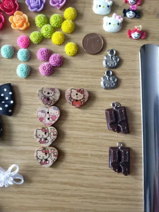 Lote Material Manualidades Flores Lazos Adornos