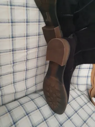 Botas altas mujer terciopelo negras talla 40