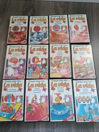 Lote 12 VHS Erase una vez... La vida