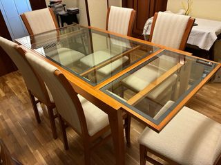 Mesa comedor extensible + 6 sillas