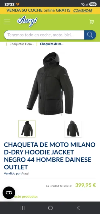 Chaqueta Dainese Hombre Milano dry,talla 50