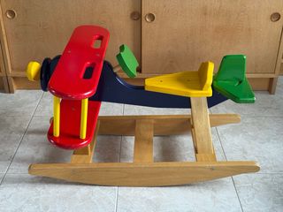 Balancín avión infantil de madera
