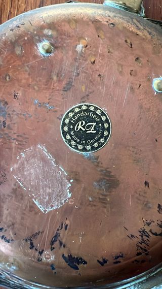 Calientacamas Cobre Artesanal Vintage Sello H