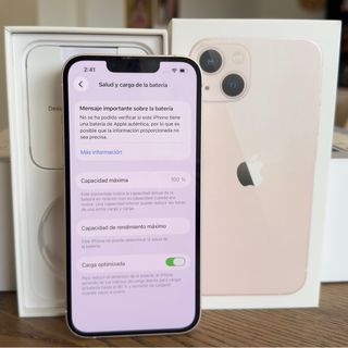 iPhone 13 256GB Rosa – Batería nueva + Cable