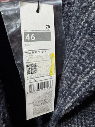 Sisley Cappotto Misto Lana Grigio EU46