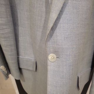 Chaqueta Lino y Mohair Beige/Gris