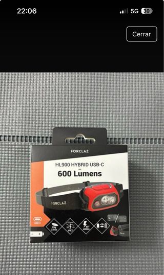 Linterna Frontal Forclaz HL900 Hybrid 600 Lúmenes