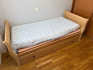 Cama nido barco con 2 colchones