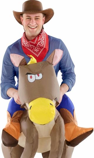 Disfraz Hinchable Caballo/Vaquero Adulto