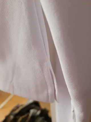 Top crepé blanco Zara Talla L