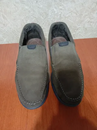 Mocassini uomo camoscio grigio taglia 44 usati