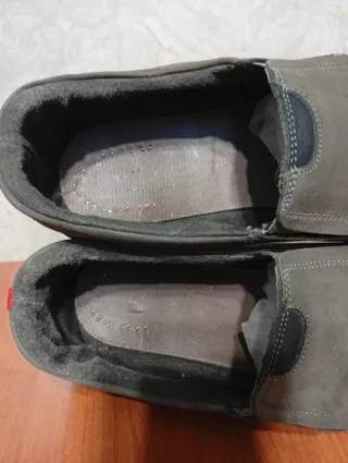 Mocassini uomo camoscio grigio taglia 44 usati