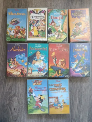 Lote 10 VHS Disney Clásicos
