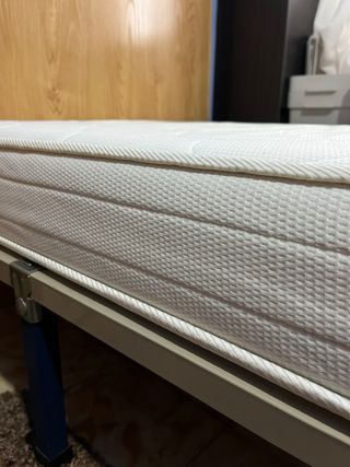 2 Camas 90cm con Cabecero, Colchón y Somier