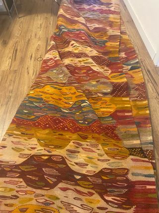 Alfombra artesanal bereber marroquí hecha a mano