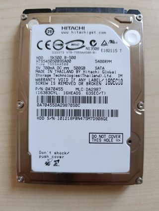 Hard Disk Esterno Hitachi 500 GB